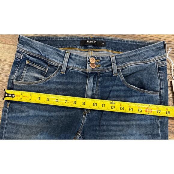Hudson Jeans Collin Skinny Non-Distressed Mid-Rise Button Flap back pockets, 29 - Picture 2 of 8